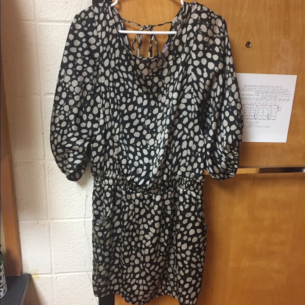 Madison black and white cocktail dress